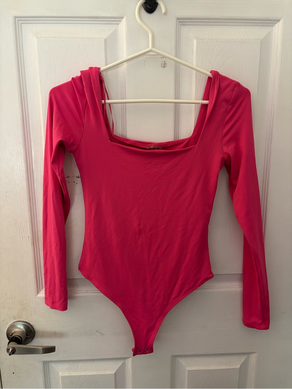 Second Skin Overalls Hot Pink Long Sleeve Bodysuit